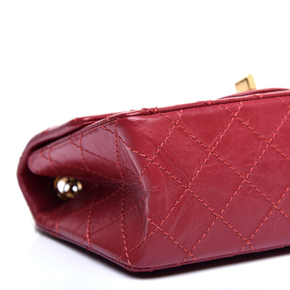 Chanel Aged Calfskin Quilted 2.55 Reissue Mini Flap Red 6 of 12