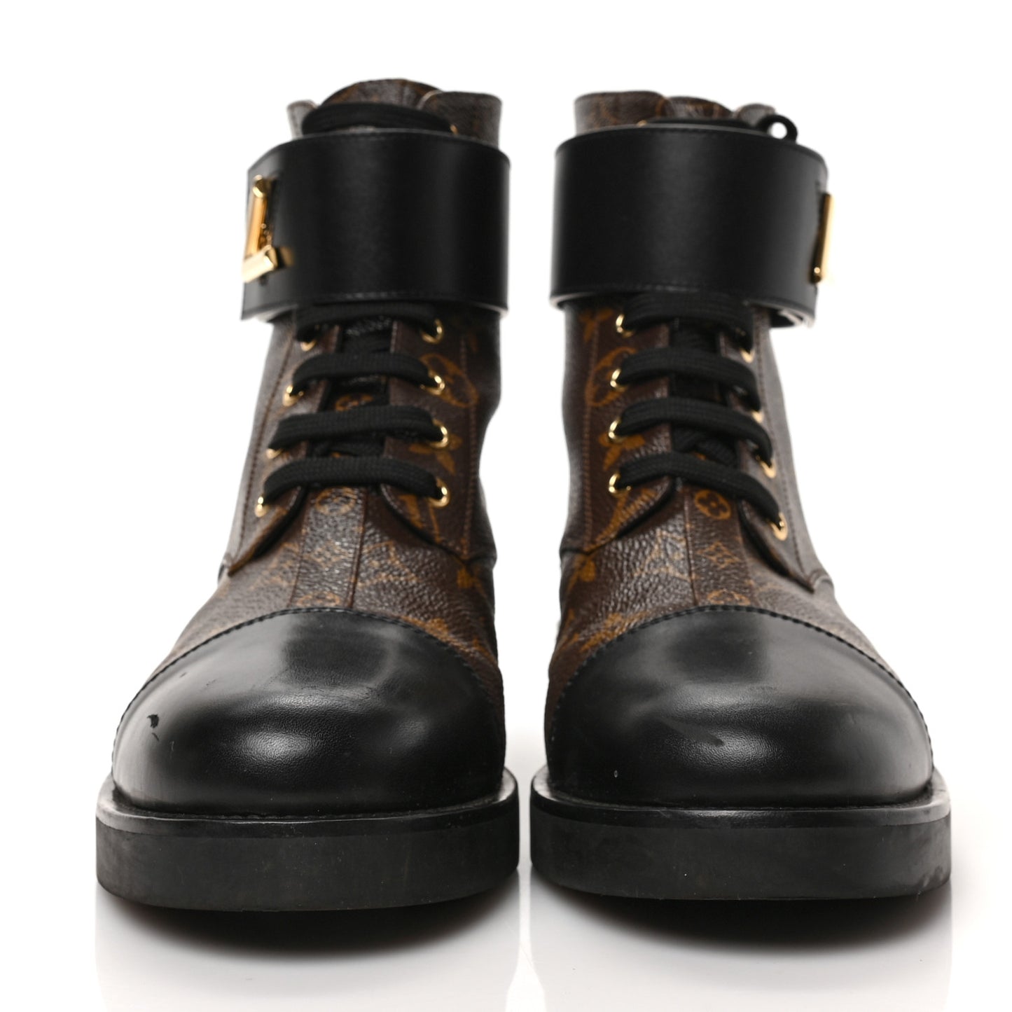 Calfskin Monogram Wonderland Flat Ranger Boots 40 Black