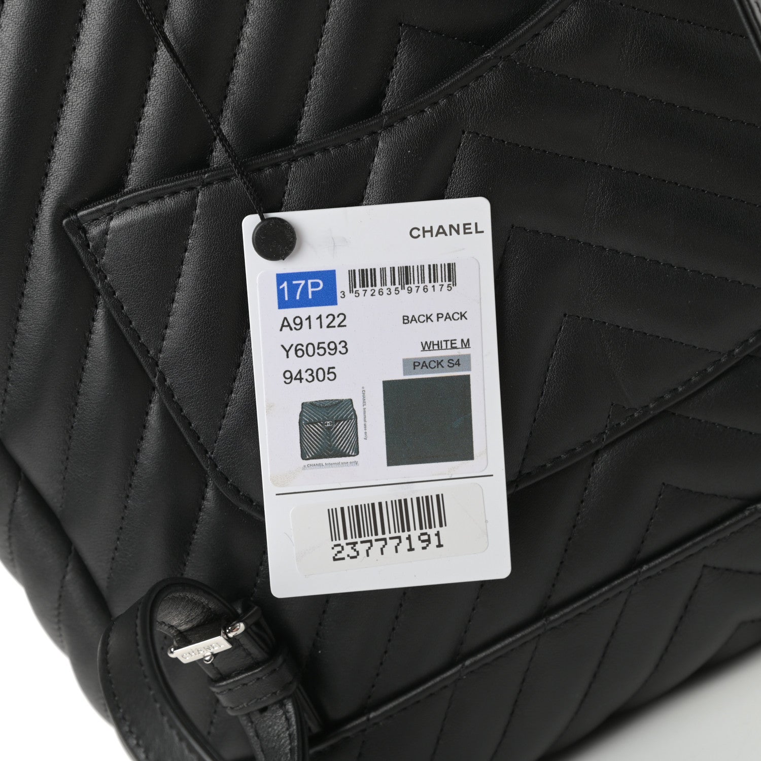 Chanel Calfskin Chevron Quilted Large Urban Spirit Backpack Black 15 of 16