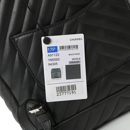Chanel Calfskin Chevron Quilted Large Urban Spirit Backpack Black 15 of 16