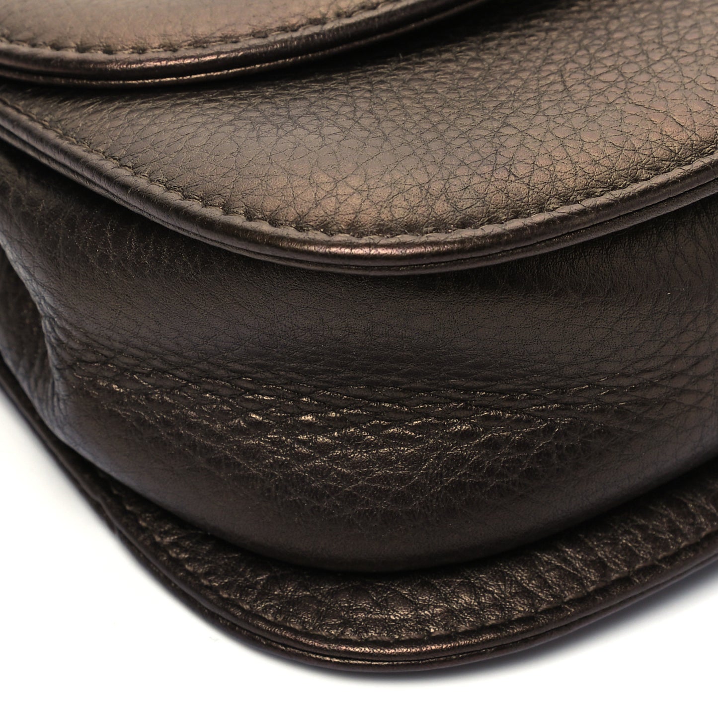 Calfskin Mini Bamboo Night Evening Bag Bronze