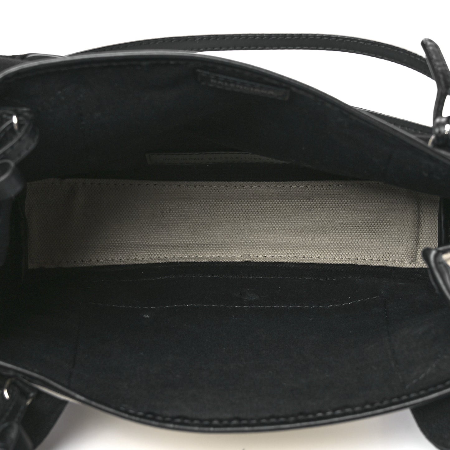 Cotton Canvas Calfskin Navy Cabas XS Natural Black