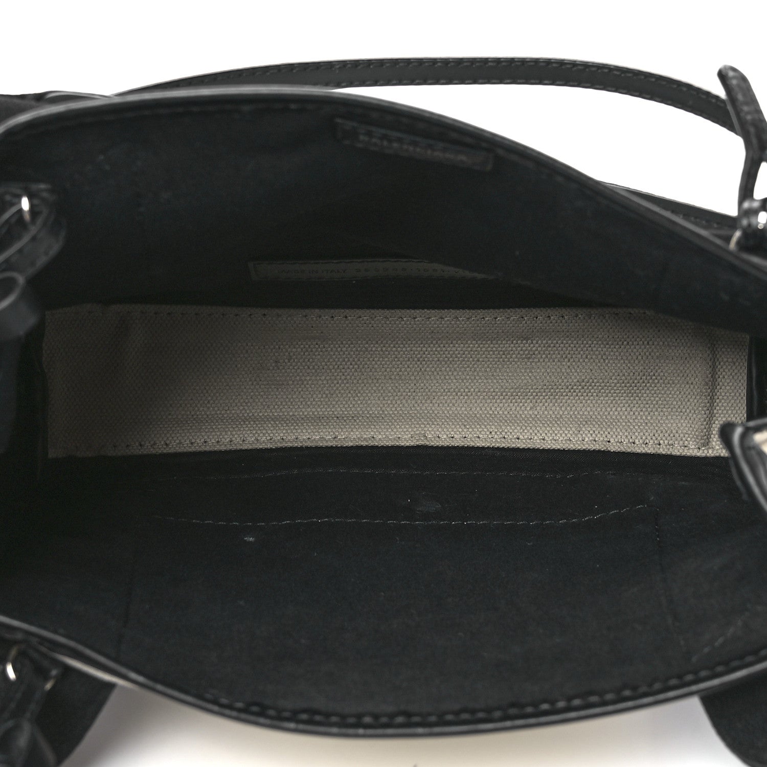 Balenciaga Cotton Canvas Calfskin Navy Cabas XS Natural Black 6 of 12