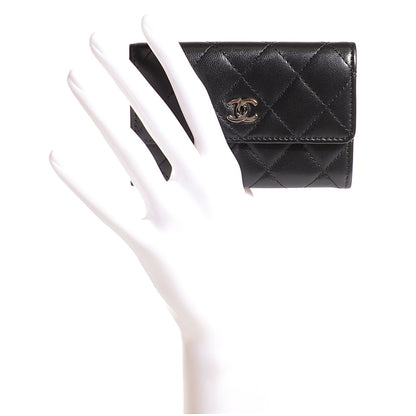 Chanel Lambskin Quilted Flap Card Holder Black 2 of 9