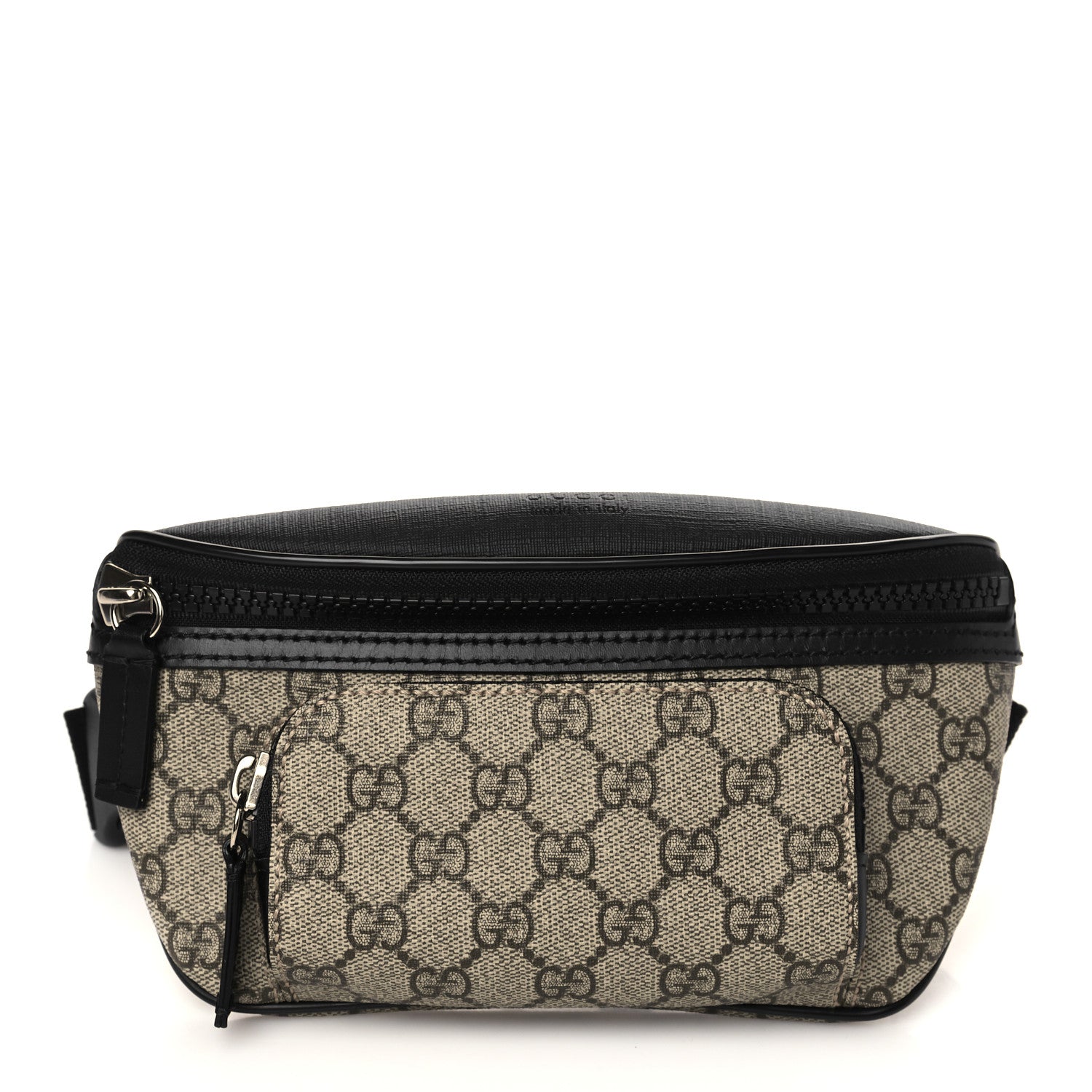 Gucci GG Supreme Monogram Belt Bag Black 1 of 7