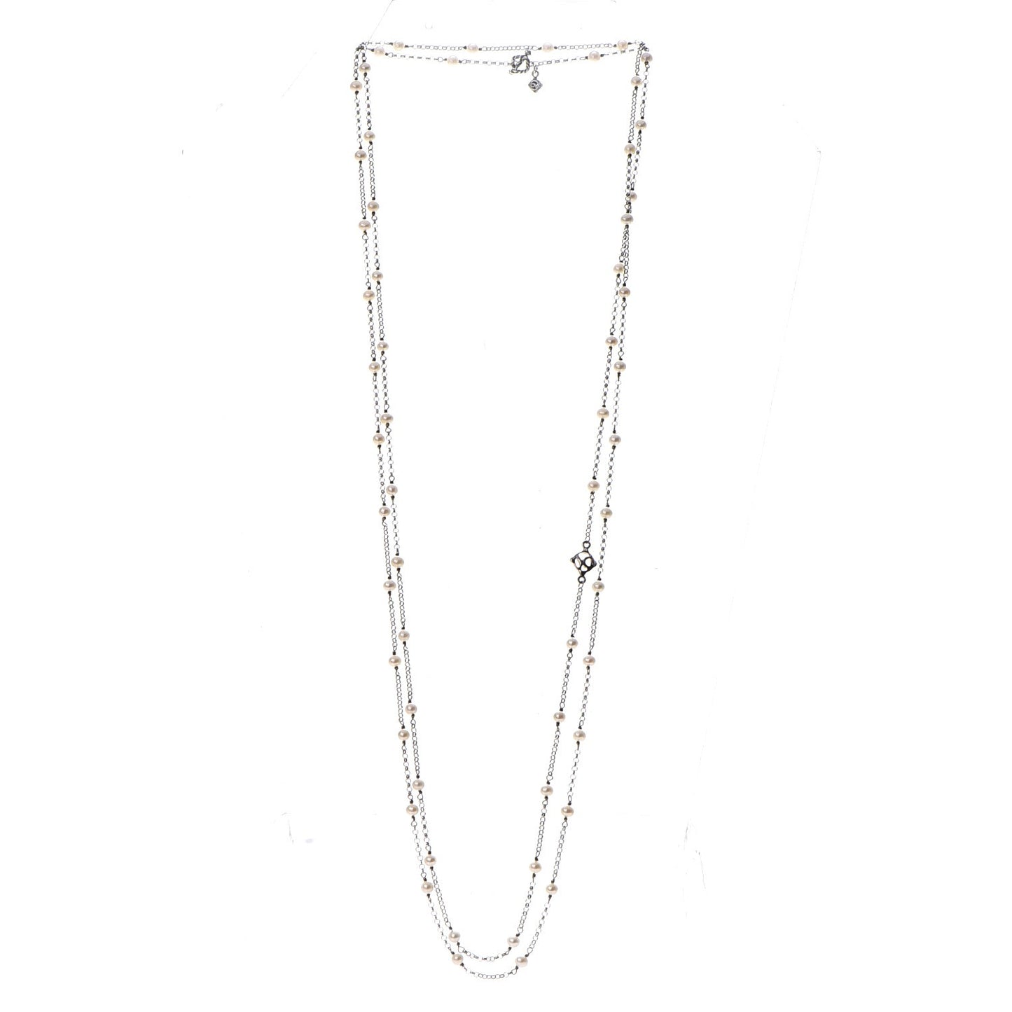 Sterling Silver Freshwater Pearl Bead Chain Necklace