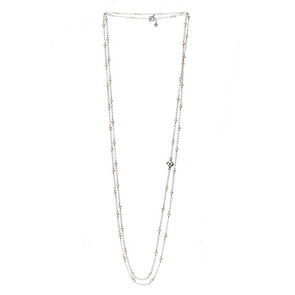 David Yurman Sterling Silver Freshwater Pearl Bead Chain Necklace 3 of 7