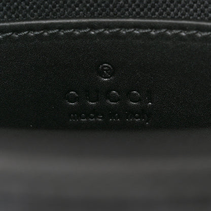 Gucci GG Supreme Monogram Web Small Flat Messenger Bag Black Grey 7 of 11