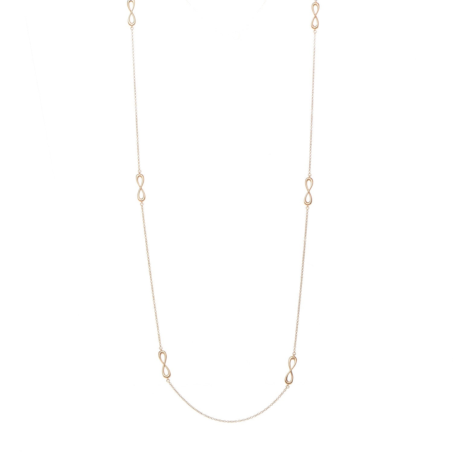 Tiffany 18K Rose Gold Infinity Endless Necklace 1 of 7
