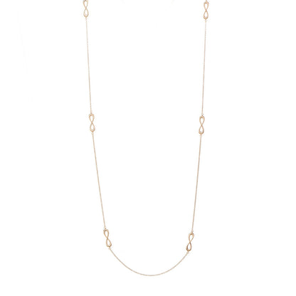 Tiffany 18K Rose Gold Infinity Endless Necklace 1 of 7