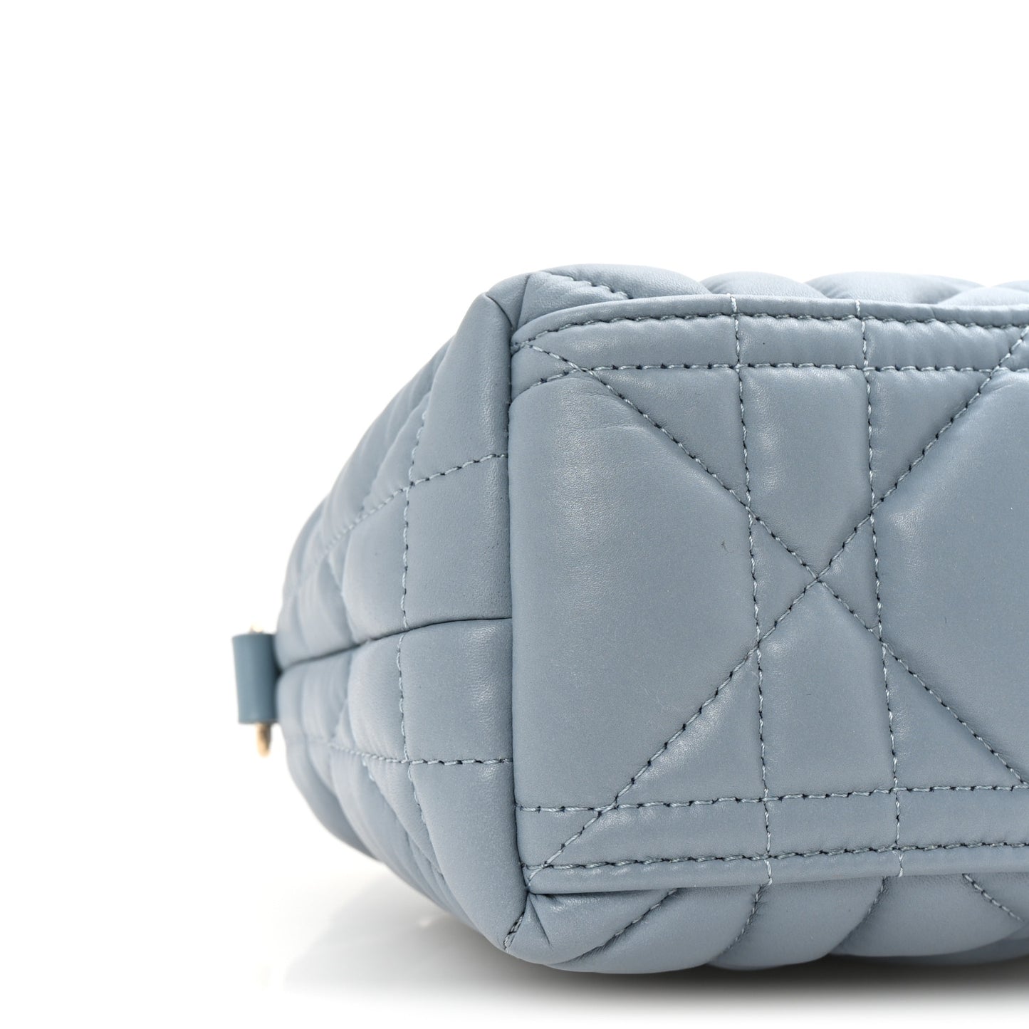 Calfskin Macrocannage Small Diortravel Nomad Pouch Bracing Blue