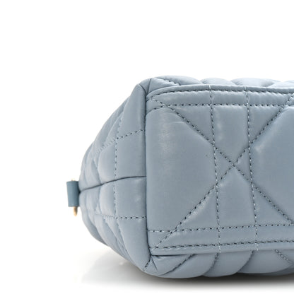 Christian Dior Calfskin Macrocannage Small Diortravel Nomad Pouch Bracing Blue 9 of 10