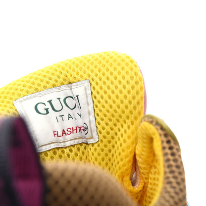 Gucci X SEGA Nylon Calfskin Suede Removable Crystals Flashtrek Sneakers 38.5 Great White Crop Soft Pink 10 of 11