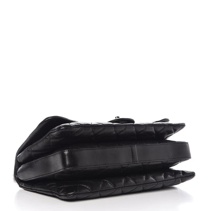 Chanel Lambskin Quilted 3 Accordion Flap Bag Black 4 of 15
