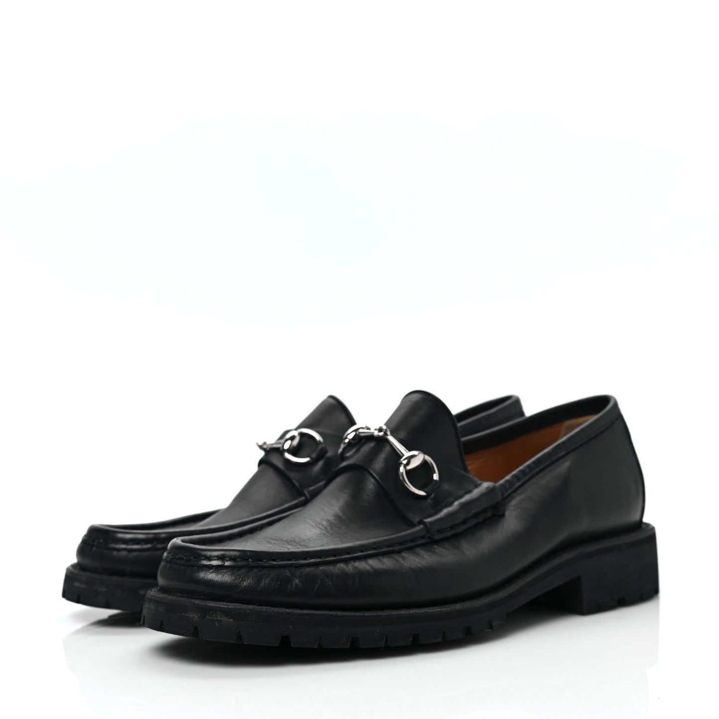 Laredo Calfskin Mens Horsebit Loafers 8.5 Black