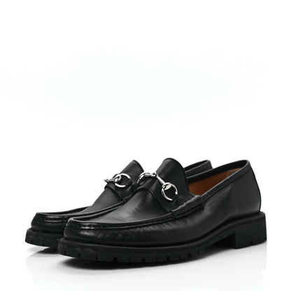 Gucci Laredo Calfskin Mens Horsebit Loafers 8.5 Black 3 of 9