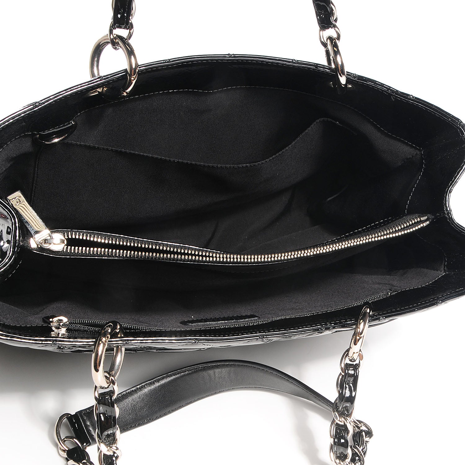 Chanel Patent Grand Shopping Tote GST Black 7 of 7