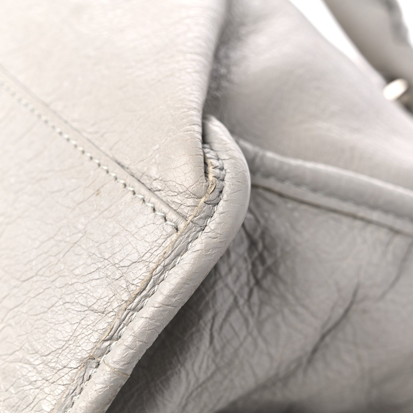 Agneau Classic Silver Hardware S City Gris Nuage