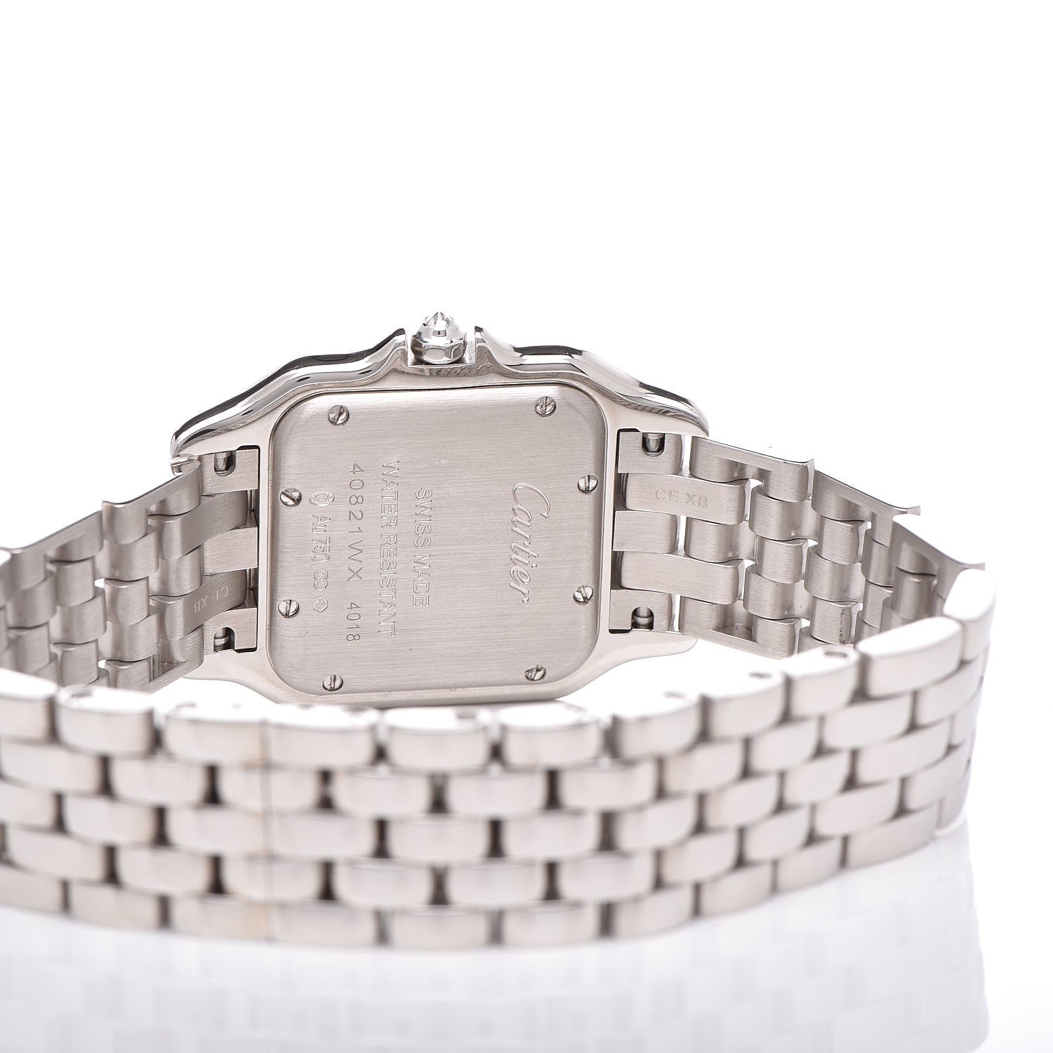 Cartier 18K White Gold Diamond 27mm Panthere Quartz Watch 5 of 9