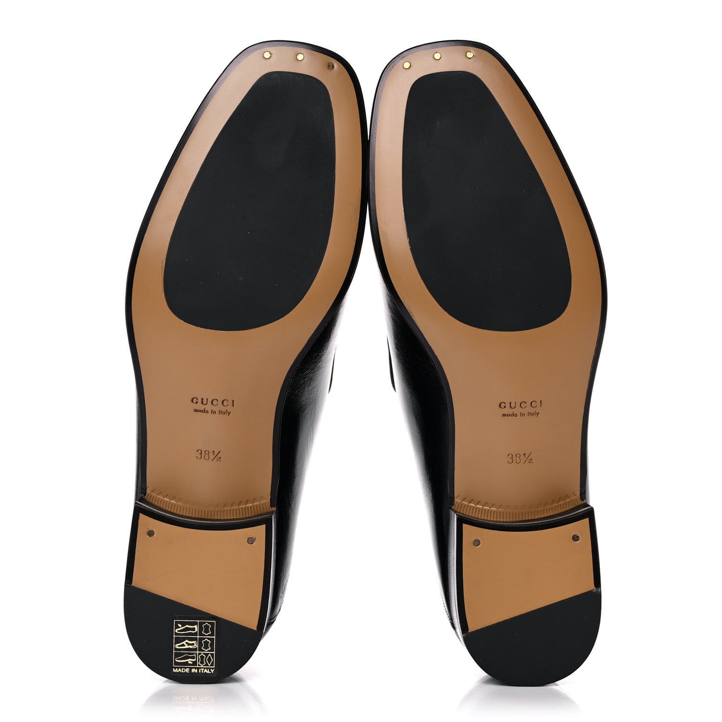 Goatskin Womens Horsebit Mid-Heel Loafers 38.5 Black