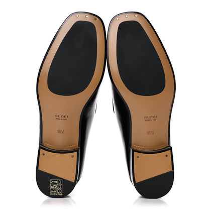 Gucci Goatskin Womens Horsebit Mid-Heel Loafers 38.5 Black 5 of 11