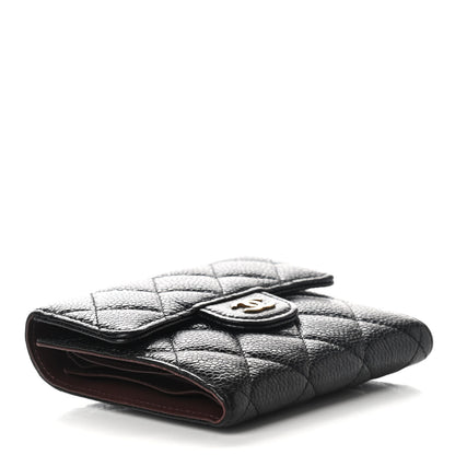 Chanel Caviar Quilted Compact Flap Wallet Black 4 of 8