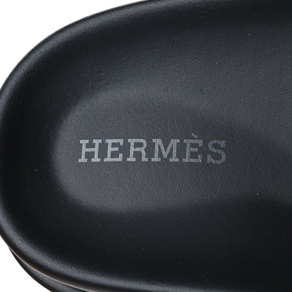 Hermes Suede Goatskin Womens Chypre Sandals 37 Rose Chapas Orange Synthetique 8 of 9