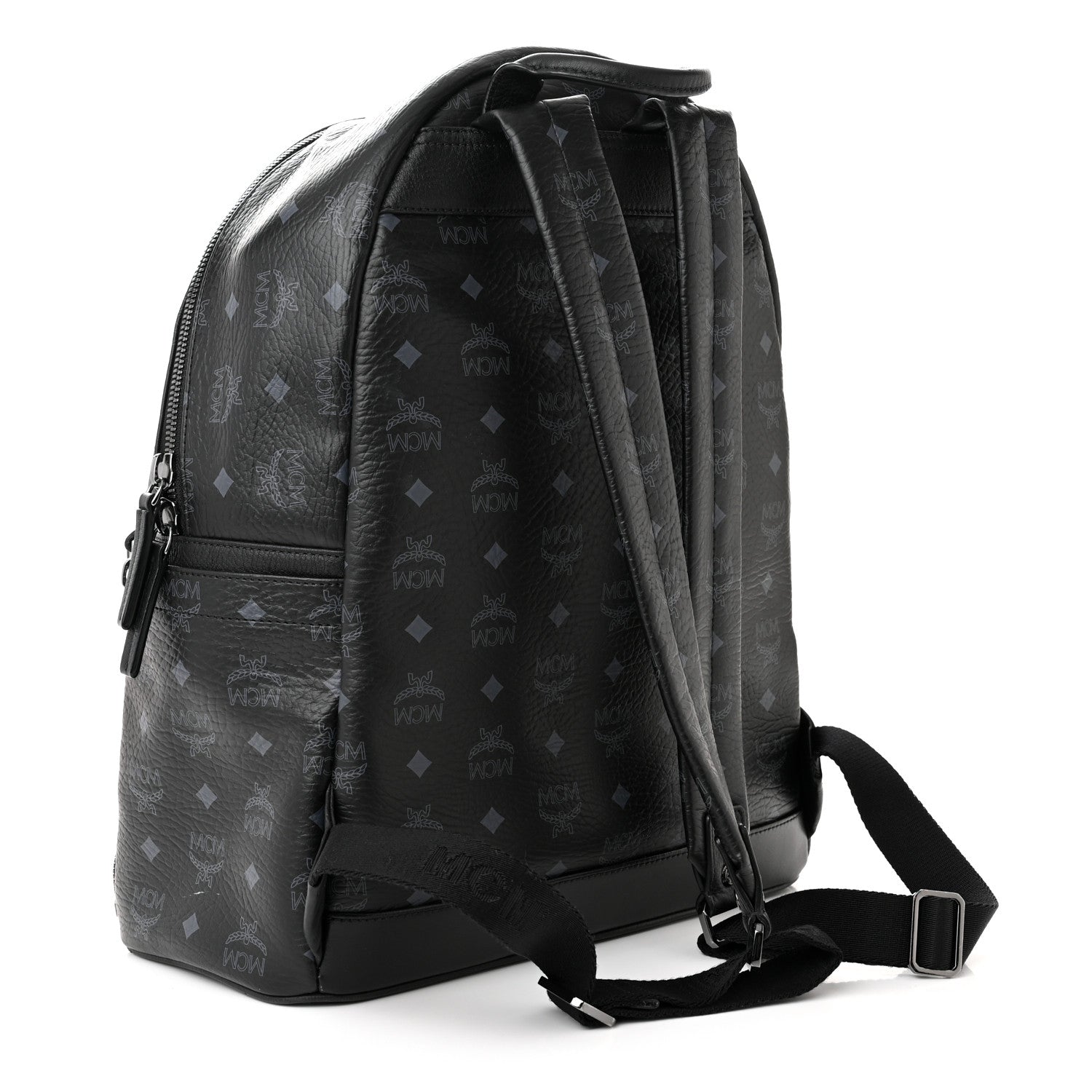MCM Visetos Medium Stark Backpack Black 4 of 12