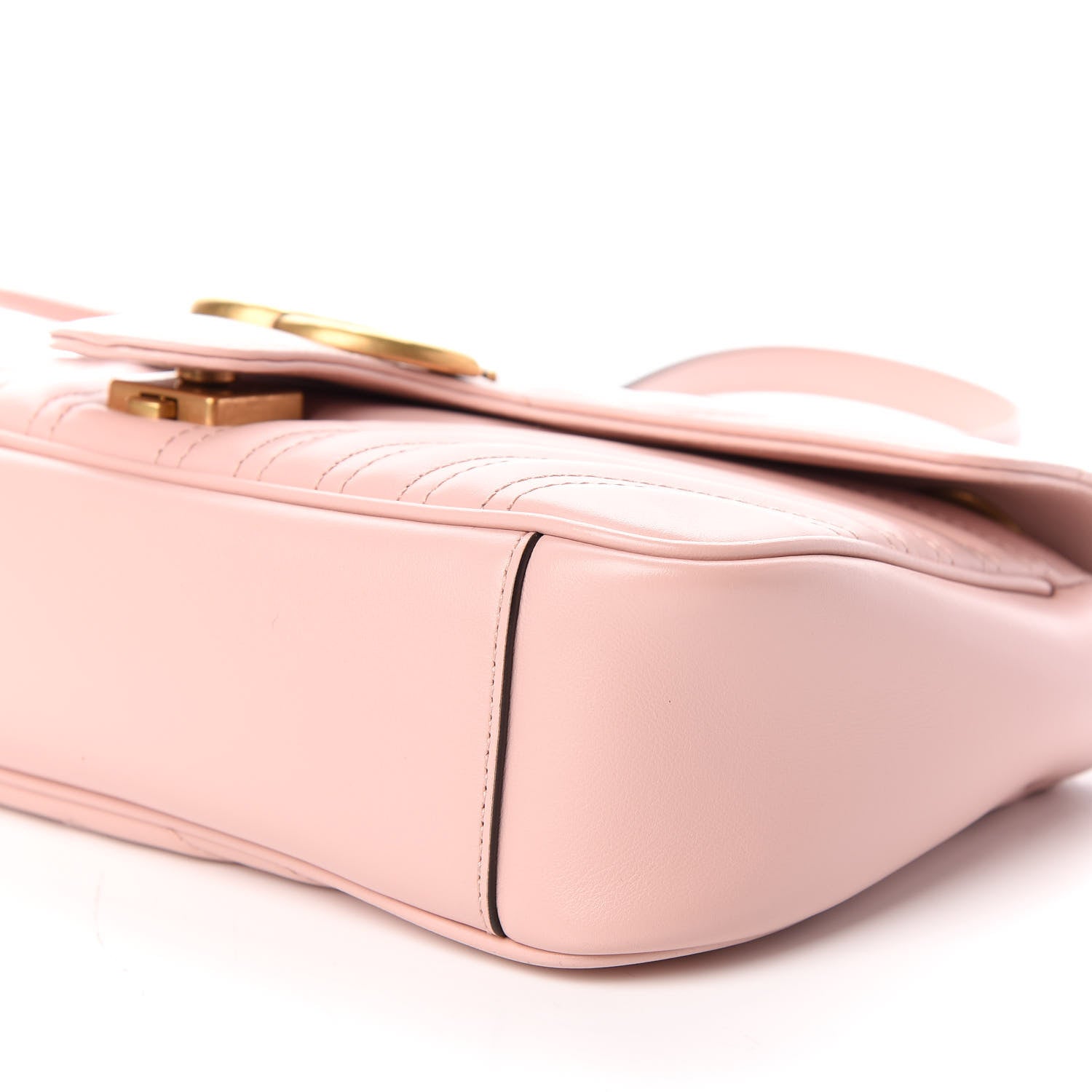 Gucci Calfskin Matelasse Small GG Marmont Shoulder Bag Perfect Pink 9 of 9