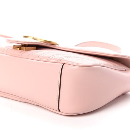 Gucci Calfskin Matelasse Small GG Marmont Shoulder Bag Perfect Pink 9 of 9