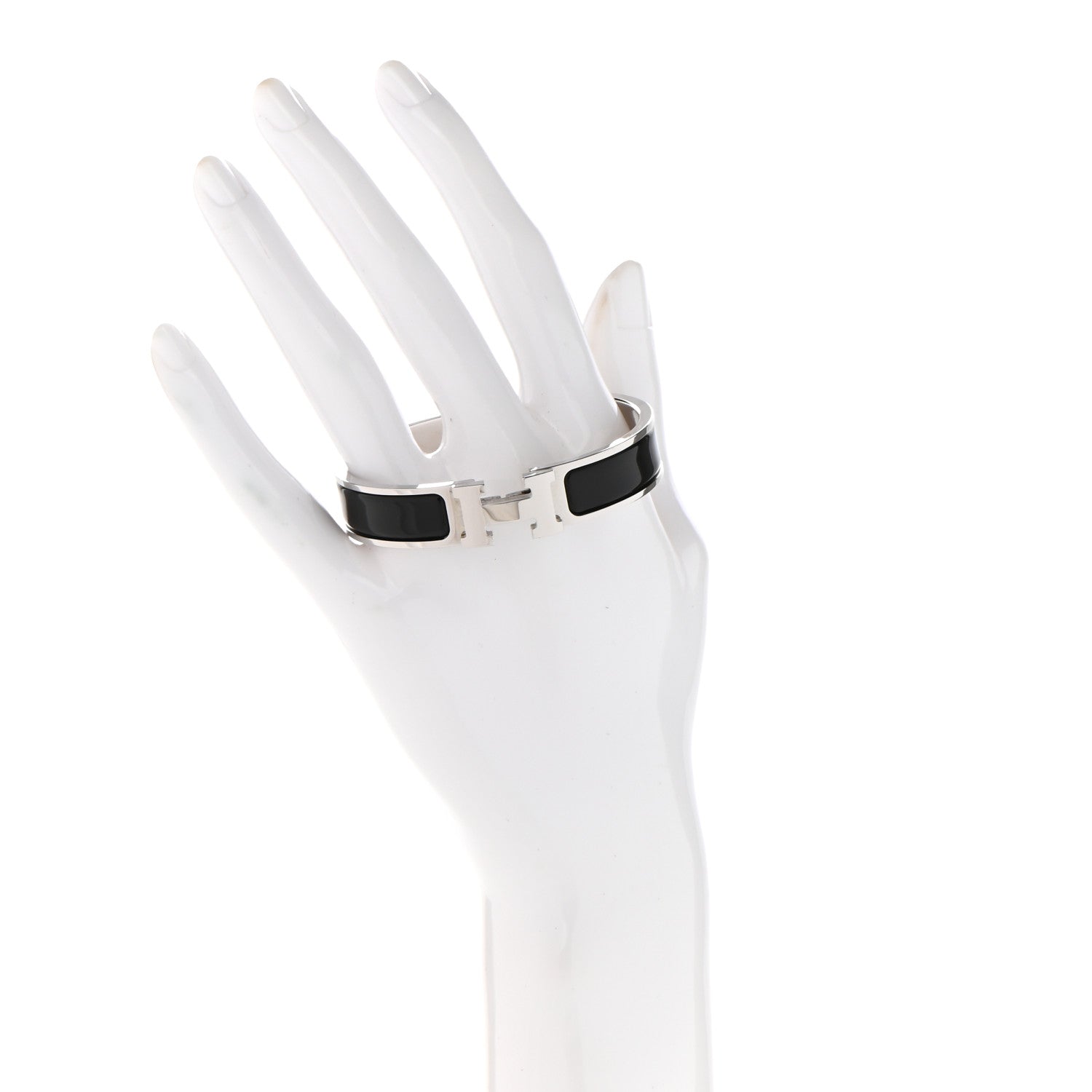Hermes Enamel Narrow Clic Clac H Bracelet PM Black 2 of 5