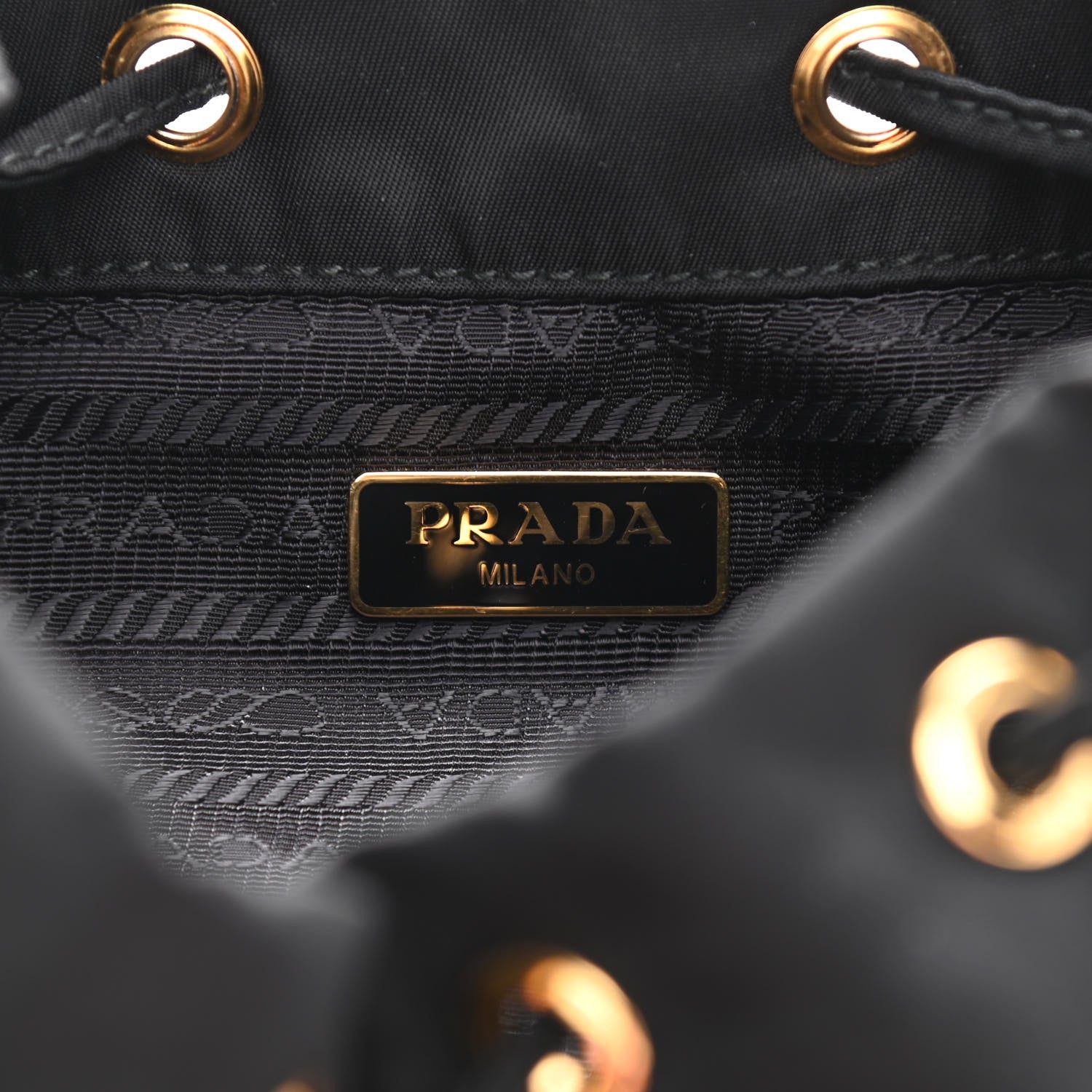 Prada Re-Nylon Duet Drawstring Shoulder Bag Black 6 of 10