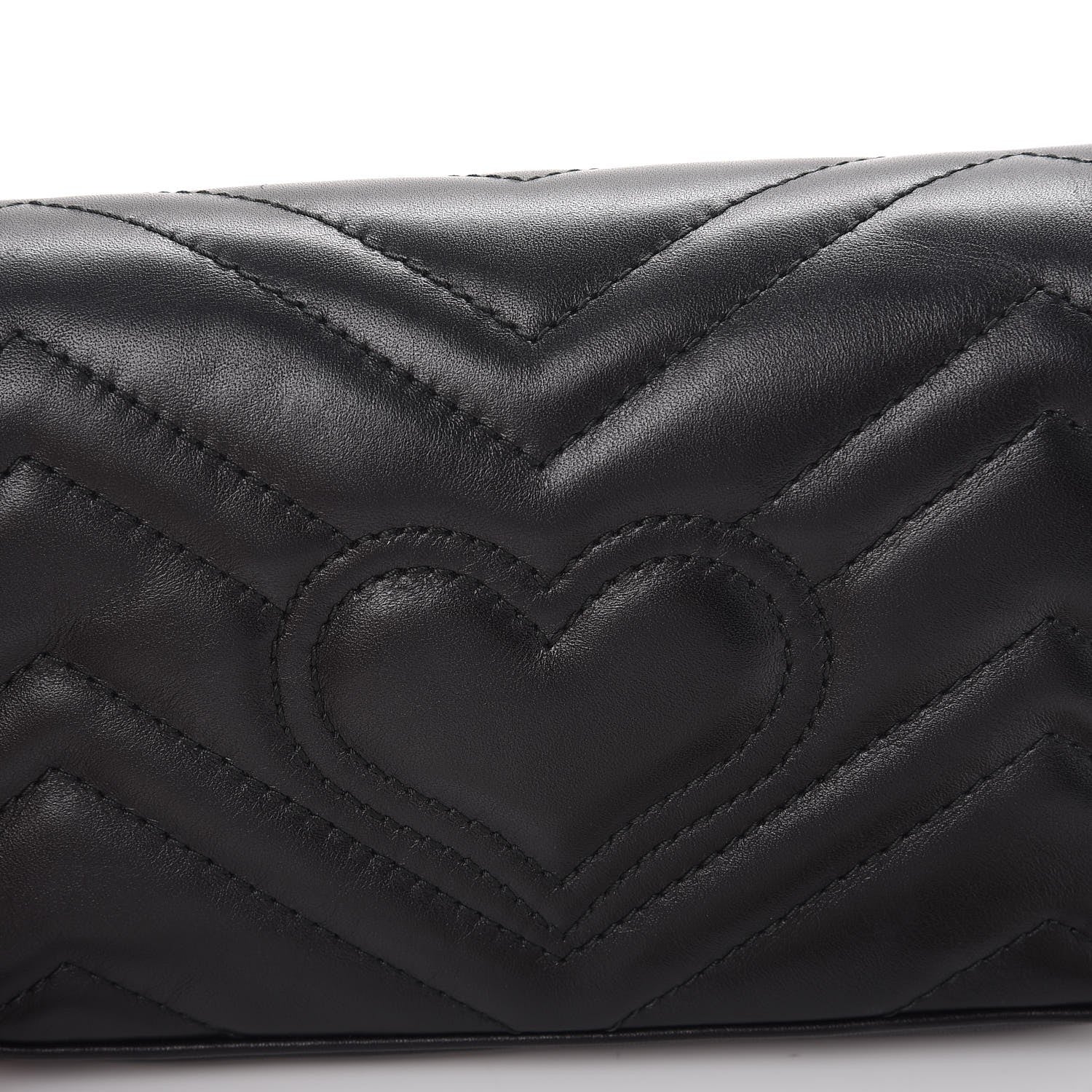 Gucci Calfskin Matelasse Super Mini GG Marmont Shoulder Bag Black 7 of 12