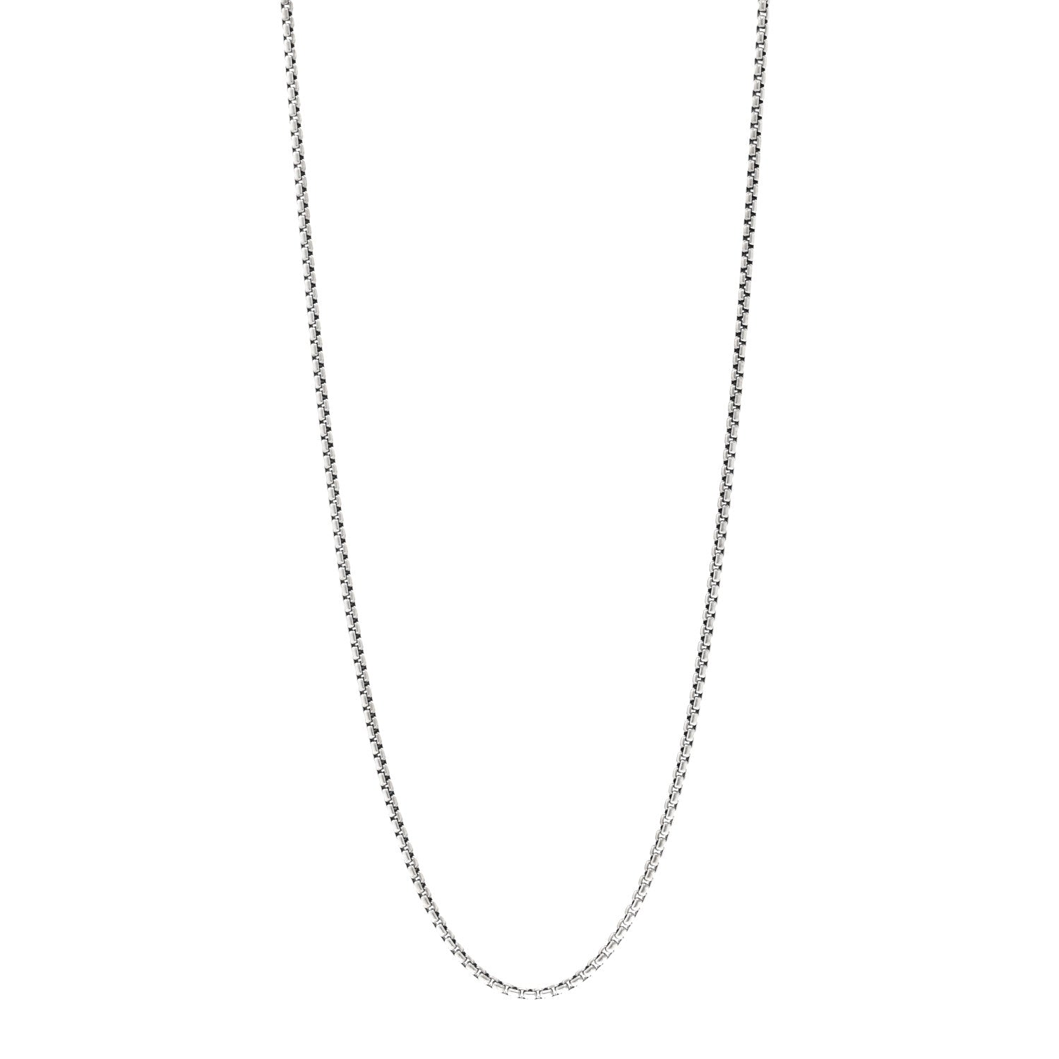 David Yurman Sterling Silver 2.5mm Small Box Chain Necklace 22" 1 of 4