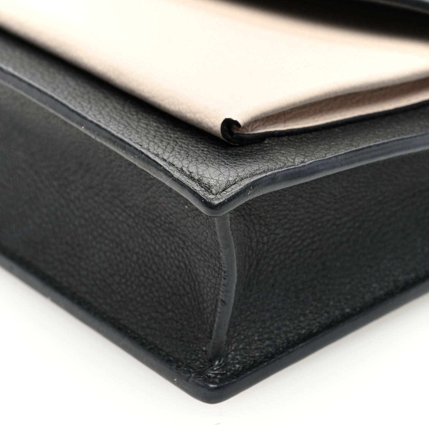 Soft Calfskin Snakeskin My Lockme Chain Bag Pochette Black