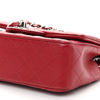 Chanel Caviar Quilted Mini Rectangular Flap Red 9 of 10