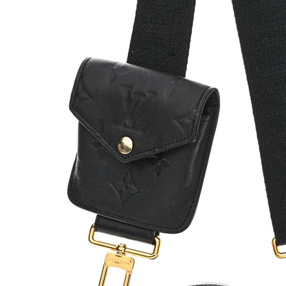 Louis Vuitton Calfskin Monogram Embossed Utility Crossbody Black 10 of 12