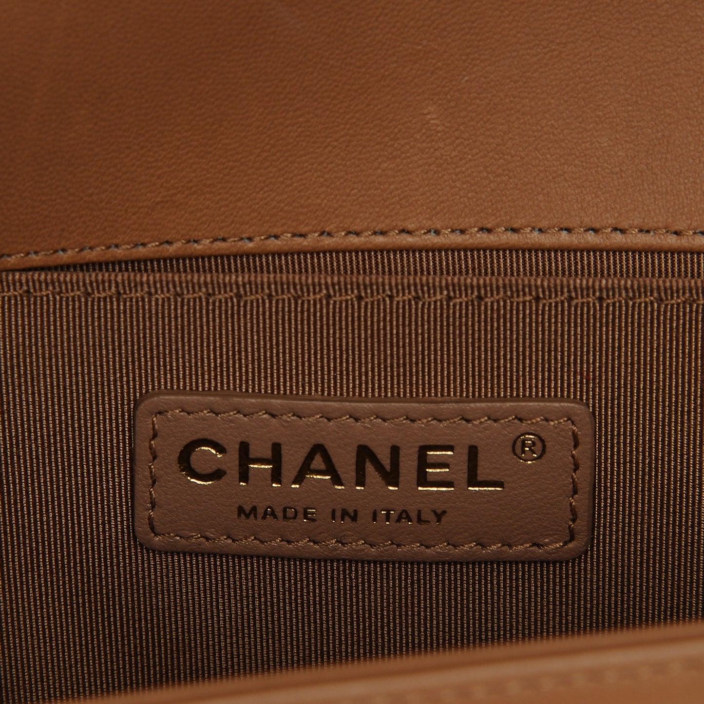 Lambskin Quilted Medium Boy Flap Camel