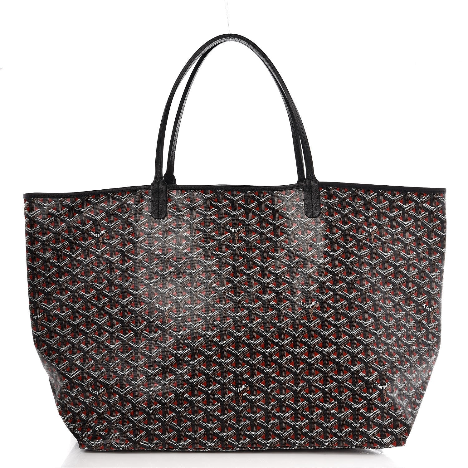 Goyard Chevron Saint Louis Claire Voie GM Black Red 3 of 9