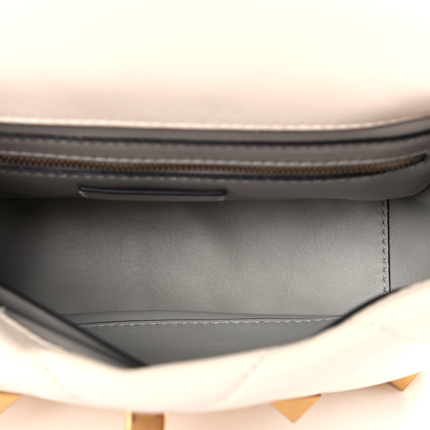 Nappa Medium Roman Stud Shoulder Bag Ivory