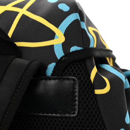 Gucci Techno Canvas GucciGhost Double Buckle Backpack Black New Acquamarine 11 of 12