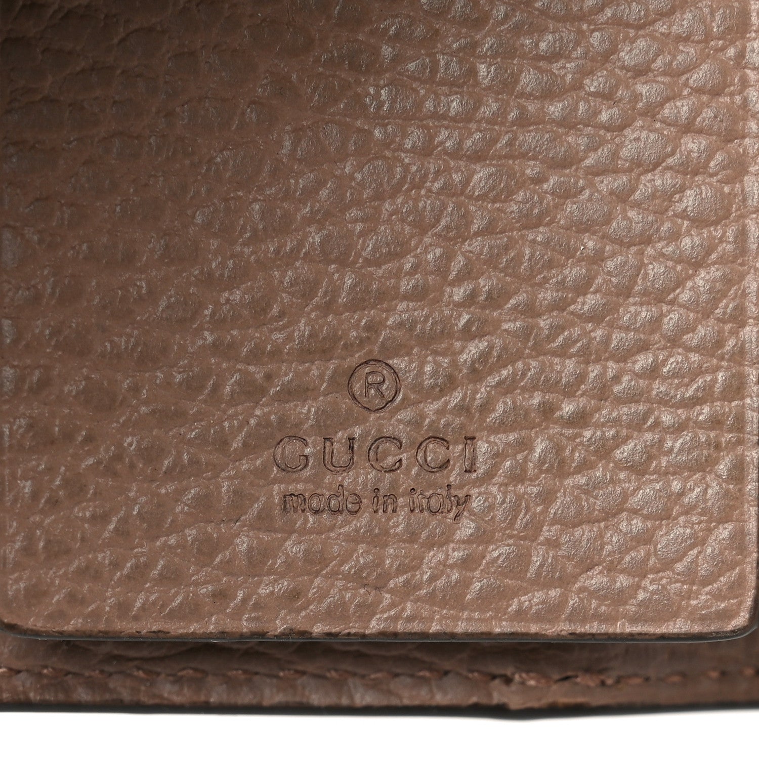 Gucci Dollar Calfskin GG Supreme Monogram GG Marmont 6 Key Holder Case Old Rose Beige Ebony 6 of 8