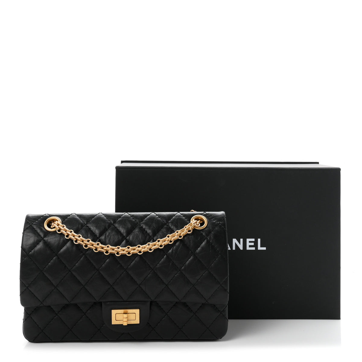 Chanel Aged Calfskin Quilted 2.55 Reissue 225 Flap Black 11 of 11