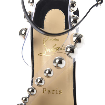 Christian Louboutin Calfskin PVC Corinne 55 Sandals 39 Black 7 of 9