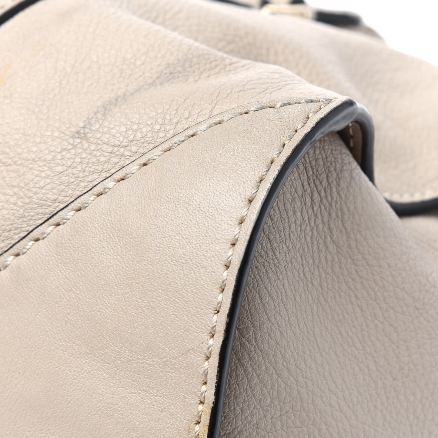 Calfskin Satchel Limestone