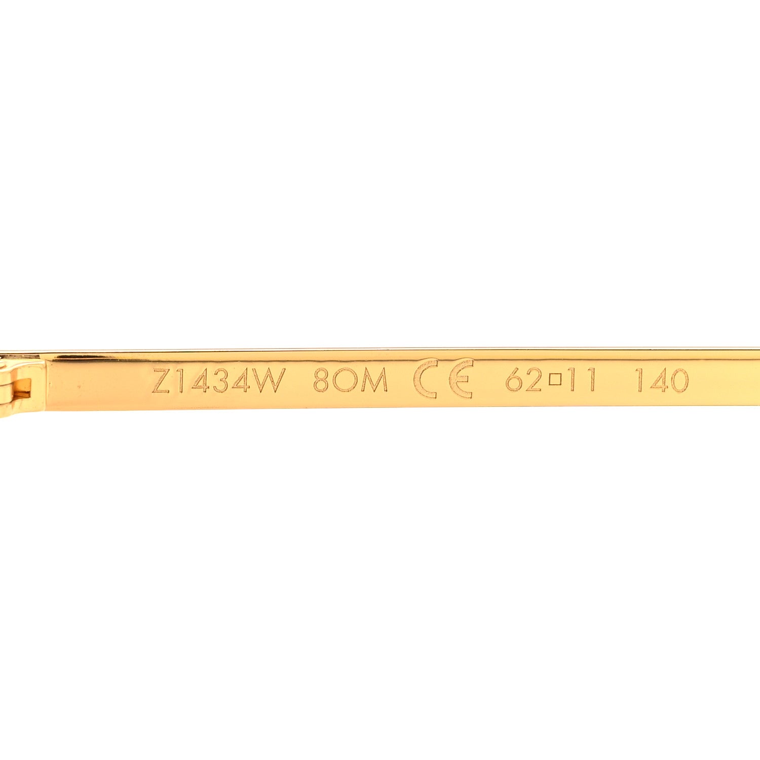 Louis Vuitton Metal Attitude Pilote Sunglasses Z1434W Gold 6 of 7