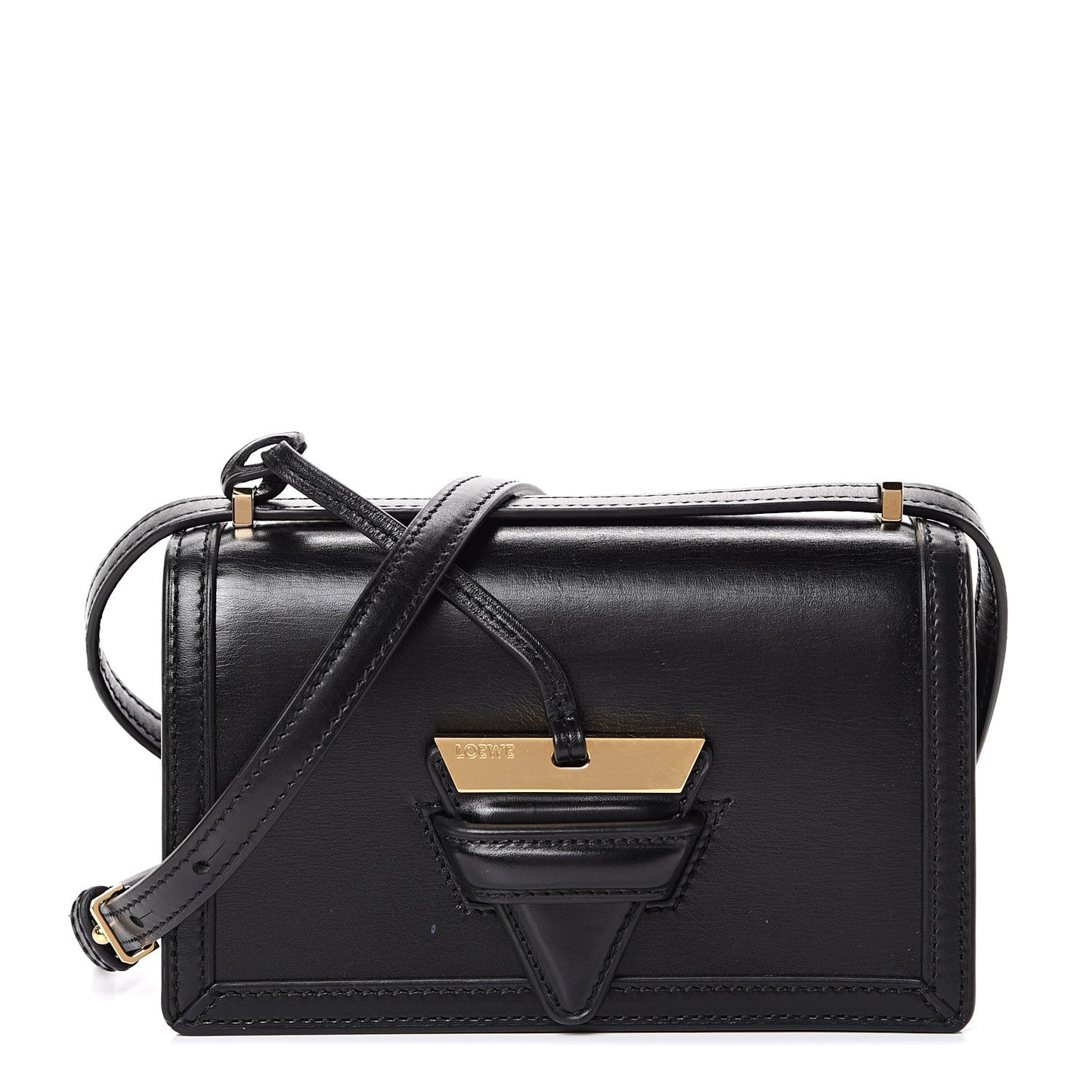 Calfskin Small Barcelona Shoulder Bag Black