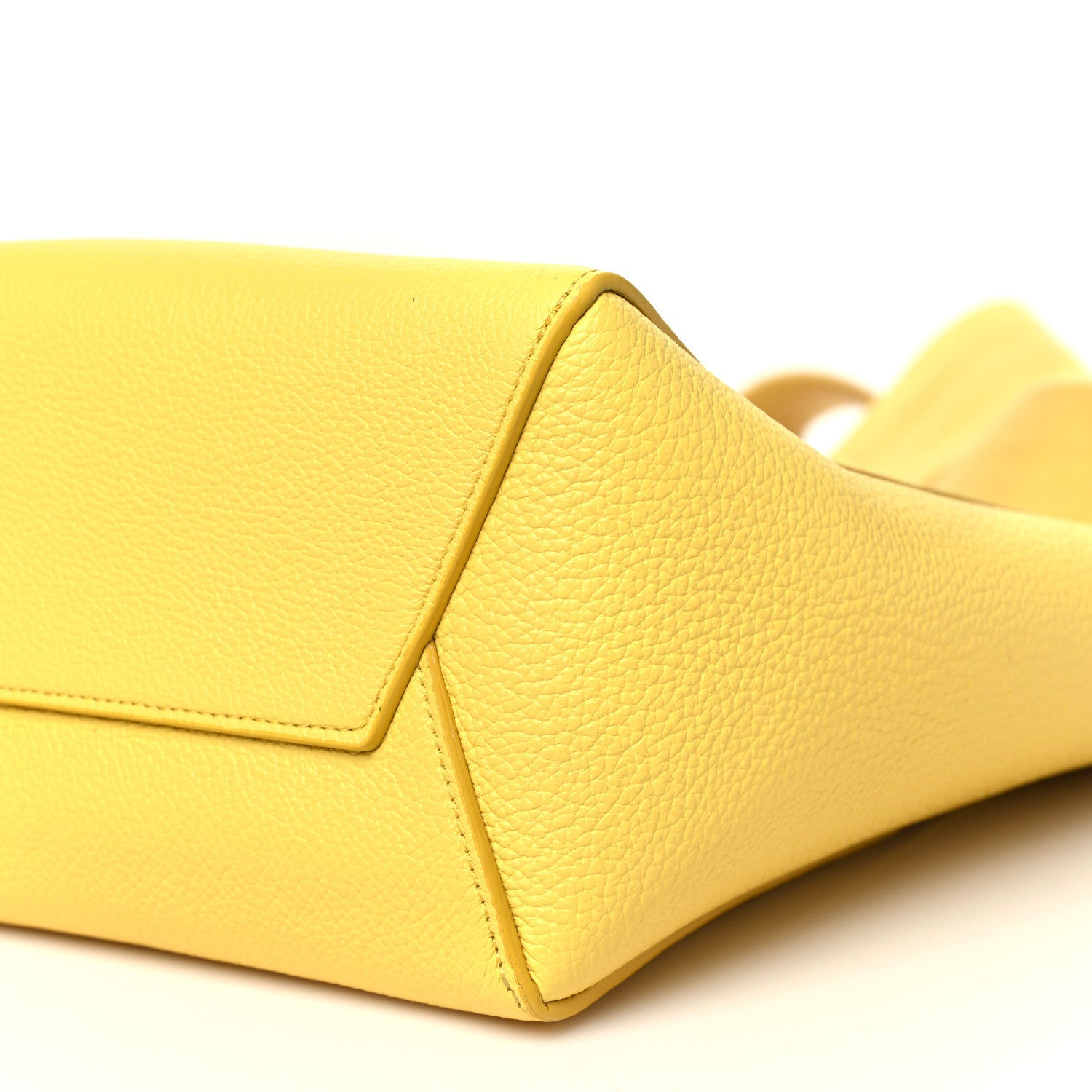 Celine Soft Grained Calfskin Small Sangle Bucket Bag Citron 9 of 11