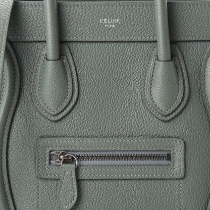 Celine Drummed Calfskin Nano Luggage Celadon 11 of 11