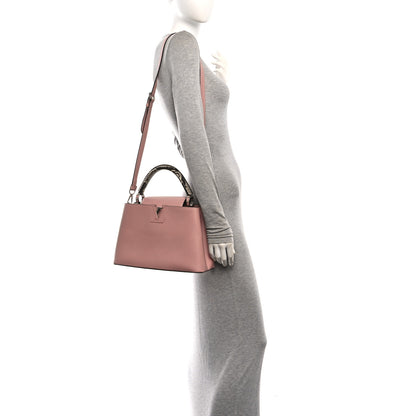 Louis Vuitton Taurillon Snakeskin Capucines PM Magnolia 2 of 9